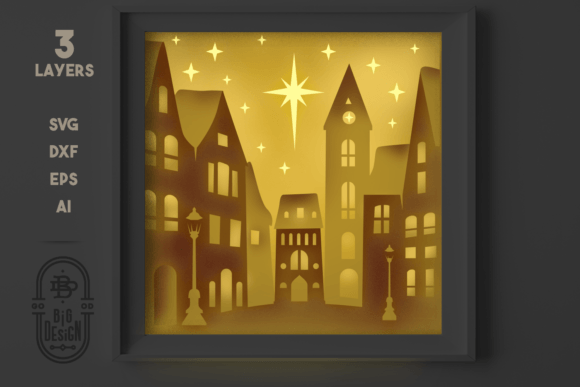 3D Christmas Town Shadow Box SVG: A Creative and Business Opportunity for the Holiday Season