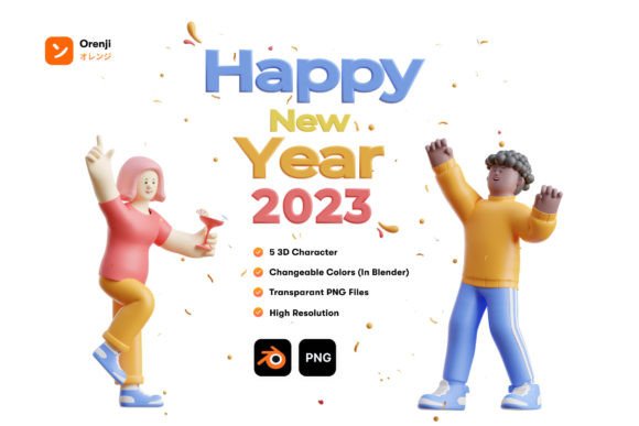 3D Happy New Year 2023