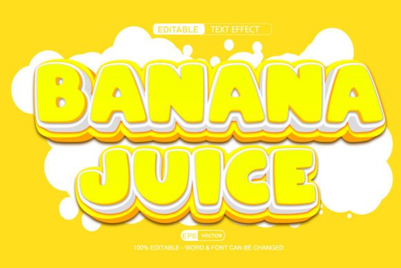 Banana Juice 3D Editable Text Effect: A Creative Tool for Designers and Marketers