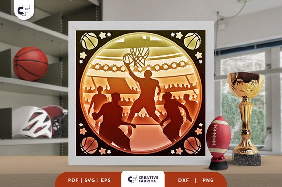 Basketball Game 3D Shadow Box