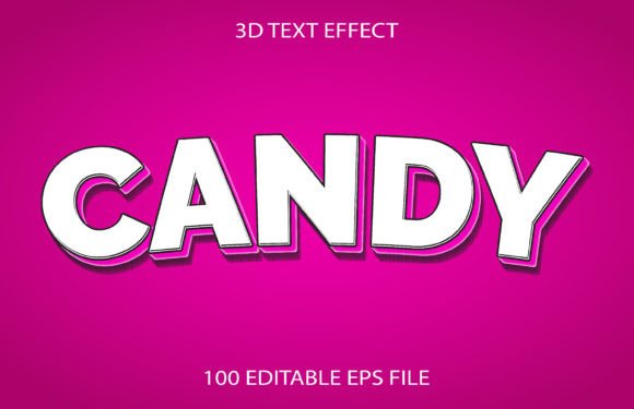Candy 3D Editable Vector Text Effect: A Creative Tool for Designers