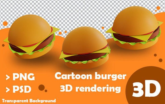 Cartoon Burger 3D Rendering: A Versatile Tool for Digital Design