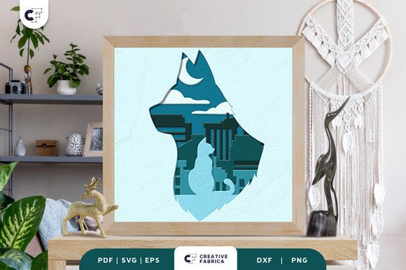 Cat Head Silhouette 3D Shadow Box: A Creative and Practical Craft for Modern Makers