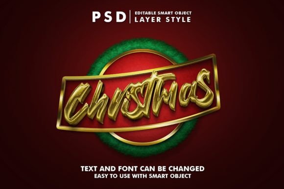 Christmas 3D Editable PSD Text Effect: A Creative Tool for Modern Designers