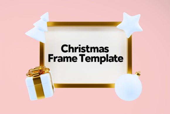 Christmas Frame with Toys 3d
