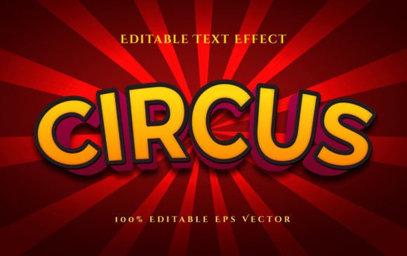 Circus Festive 3D Style Editable Vector