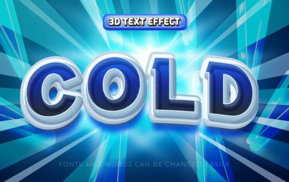 Cold 3D Editable Text Effect Style