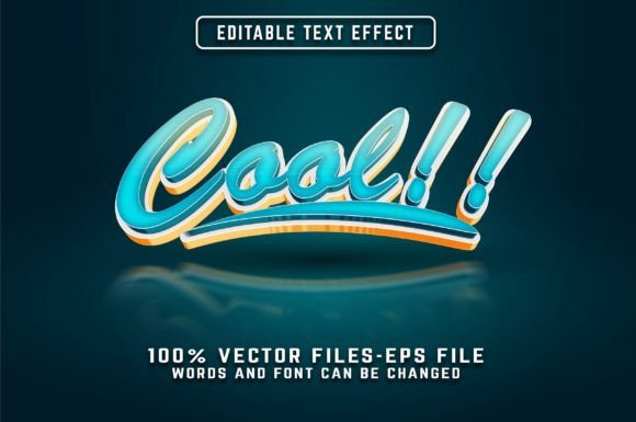 Cool 3D Text Effect Premium Vectors for Creative Flexibility