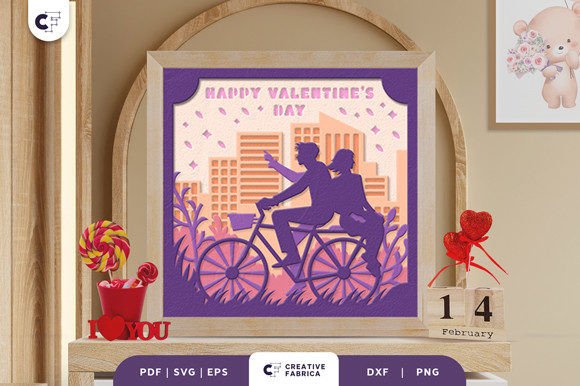 Couple Ride a Bike 3D Shadow Box SVG: A Creative and Practical Artisan Tool