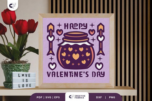 Creating a Heartfelt Celebration with Happy Valentine’s Day 3D Shadow Box SVG