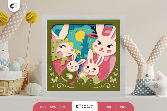 Cute Easter Bunny Family 3D Shadow Box: A Strategic Craft for Creative Expression