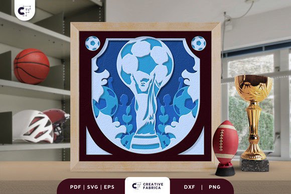 Football Trophy 3D Shadow Box SVG: A Creative Way to Celebrate the Game