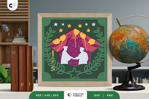 Graduation Ceremony 3D Paper Cut