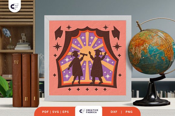 Graduation Girl and Boy 3D Shadow Box
