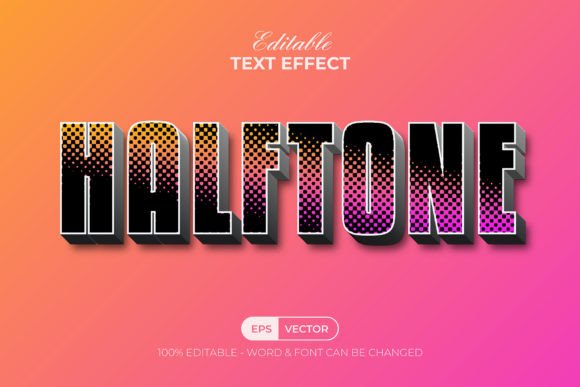 Halftone 3D Text Effect Style: A Versatile Adobe Illustrator Tool for Creative Designers