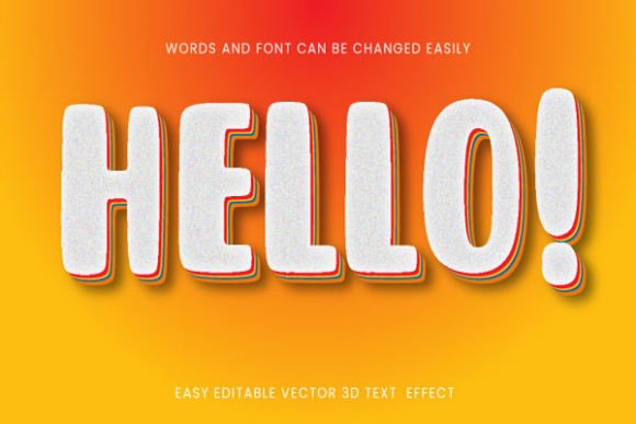 Hello - 3d Editable Text Style