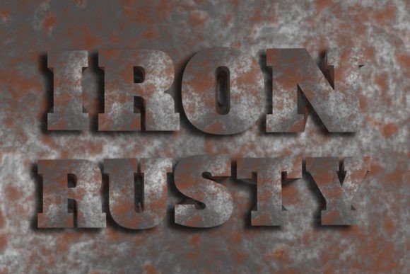 Iron Rusty Text Effect. 3d Render: A Versatile Design Resource