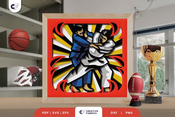 Judo Tournament 3D Shadow Box: A Creative and Practical Craft Resource