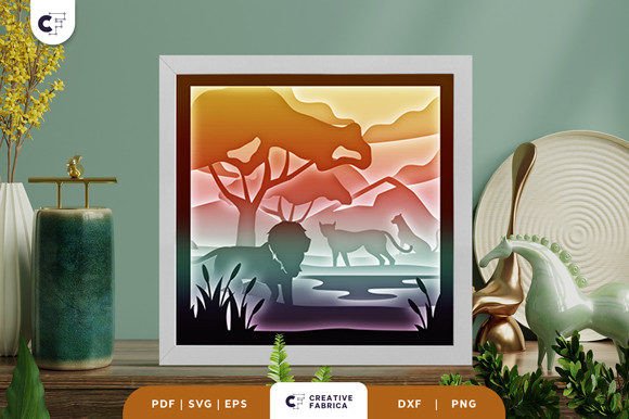 Lion and Cheetah 3D Layered Papercut SVG: A Creative Tool for Modern Crafters