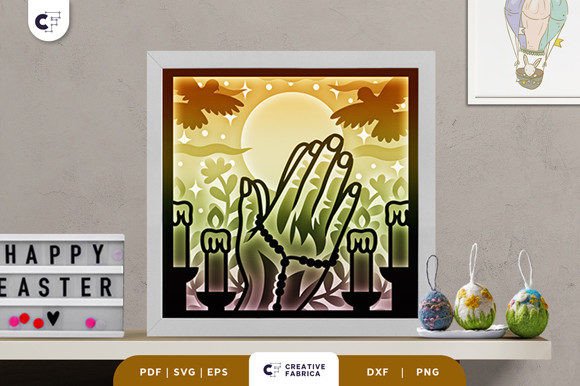 Praying Hand 3D Shadow Box Paper Cut SVG: A Unique Craft for Spiritual and Creative Expression