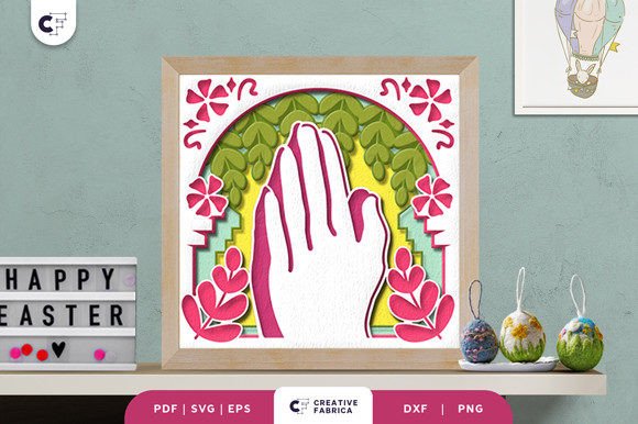 Praying Hands 3D Layered Paper Cut: A Timeless Craft for Modern Creators