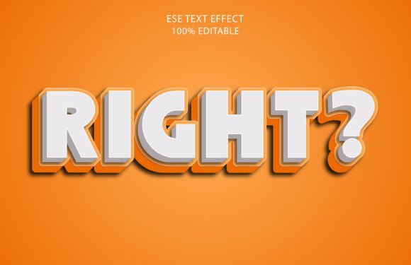 Right 3D Editable Vector Text Effect: A Versatile Design Tool for Professionals