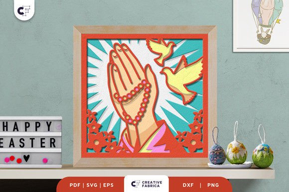 Rosary Beads 3D Shadow Box
