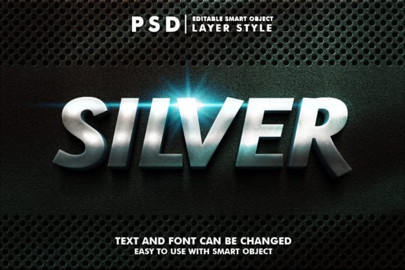 Silver 3d Realistic Text Effect Premium: Elevate Your Design Projects