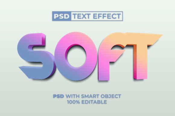 Soft Colorful Text Effect 3D Style for Photoshop