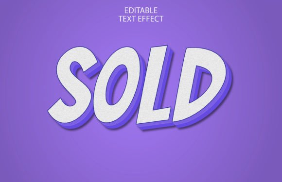 Sold 3D Editable Vector Text Effect: A Versatile Tool for Modern Designers