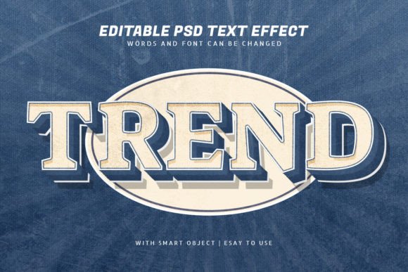 Trend 3d Retro Vintage Style Text Effect