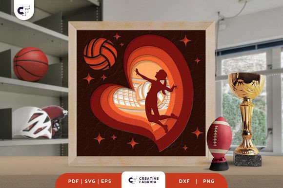Volleyball 3D Shadow Box: A Creative and Functional Art Project